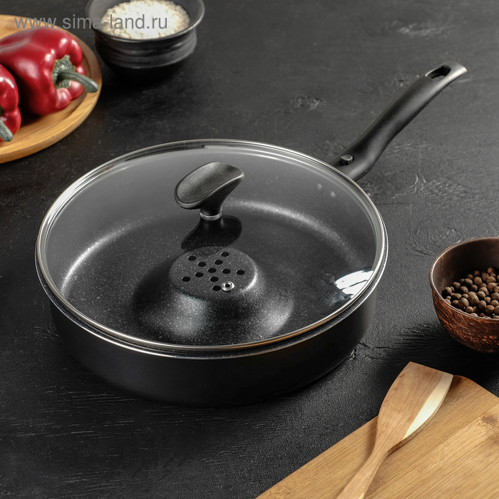 Сковорода «Гриль-газ», d=26 см, керамическое покрытие, с конвекцией
Сковорода «Гриль-газ», d=26 см, керамическое покрытие, с конвекцией