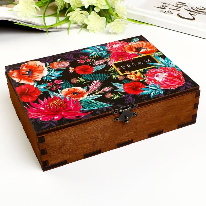 Шкатулка "Полевые цветы" 18х13 см
Шкатулка "Полевые цветы" 18х13 см