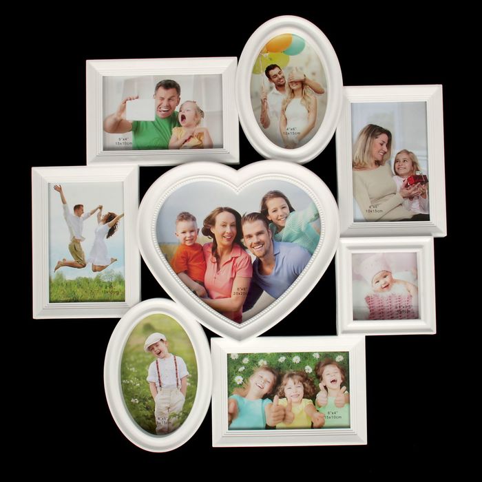 Фоторамка на 8 фото "Смешение стилей" белая 51x51 см (11x11, 10x15, 13x18, 20x19 см)
Фоторамка на 8 фото "Смешение стилей" белая 51x51 см (11x11, 10x15, 13x18, 20x19 см)