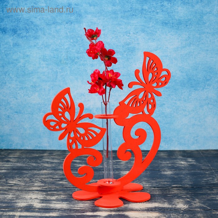 Кашпо деревянное 13.5×13×26.5 см с 1 колбой "Бабочки", красный Дарим Красиво
Кашпо деревянное 13.5×13×26.5 см с 1 колбой "Бабочки", красный Дарим Красиво