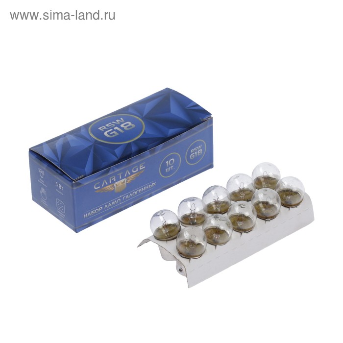 Галогенная лампа Cartage R5W G18, 5 Вт, 12 В, набор 10 шт
Галогенная лампа Cartage R5W G18, 5 Вт, 12 В, набор 10 шт