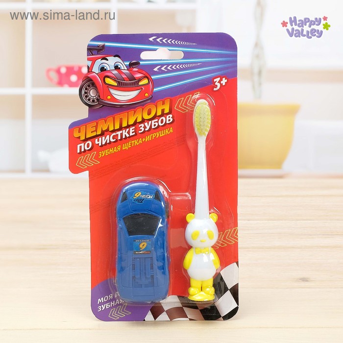 Зубная щётка с игрушкой «Чемпион по чистке зубов» цвета МИКС
Зубная щётка с игрушкой «Чемпион по чистке зубов» цвета МИКС