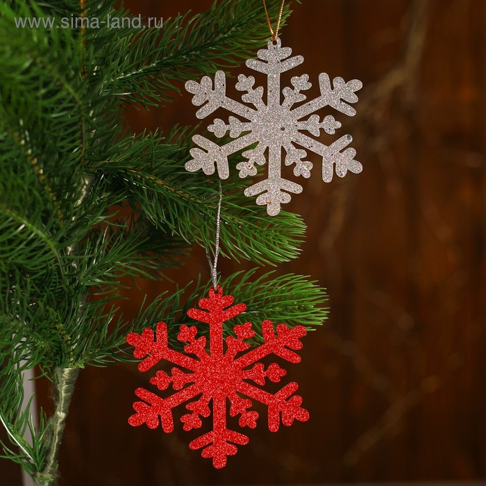 фото Новогодняя подвеска «снежный блеск», микс лесная мастерская