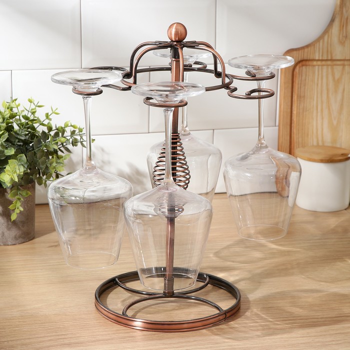 Подставка для бокалов вращающаяся, 24,5×24,5×33,5 см, цвет медь
Подставка для бокалов вращающаяся, 24,5×24,5×33,5 см, цвет медь