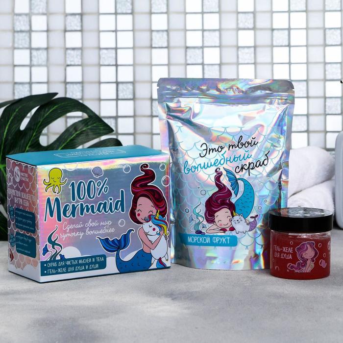 Набор "100% Mermaid": мерцающий скраб для тела, гель-желе для душа
Набор "100% Mermaid": мерцающий скраб для тела, гель-желе для душа