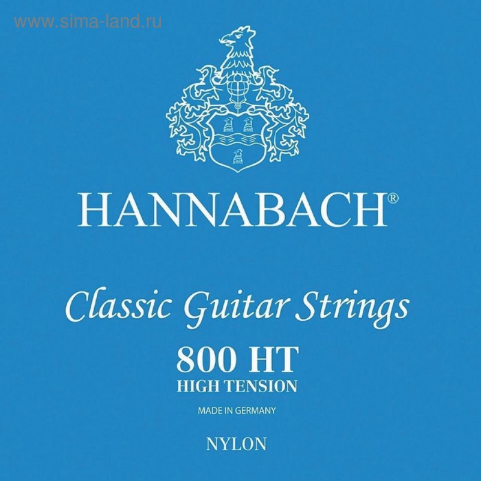 фото Струны для классической гитары 800ht blue silver plated нейлон/посеребренные hannabach