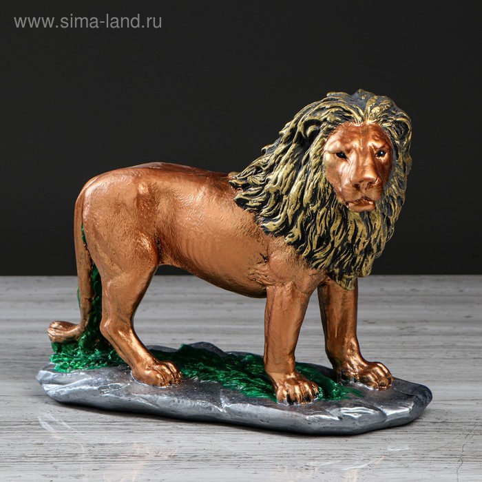 Статуэтка "Лев на подставке", цвет бронзовый, 12х32х26 см
Статуэтка "Лев на подставке", цвет бронзовый, 12х32х26 см