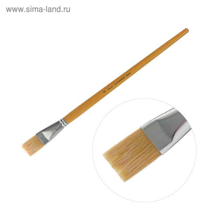 Кисть "Сонет" №12, щетина, плоская, длинная ручка, d=23 мм 
Кисть "Сонет" №12, щетина, плоская, длинная ручка, d=23 мм