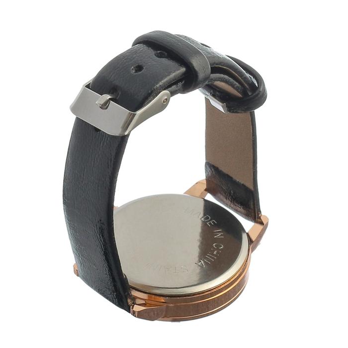 фото Часы наручные кварцевые женские "бернини", d-3.6 см, черные