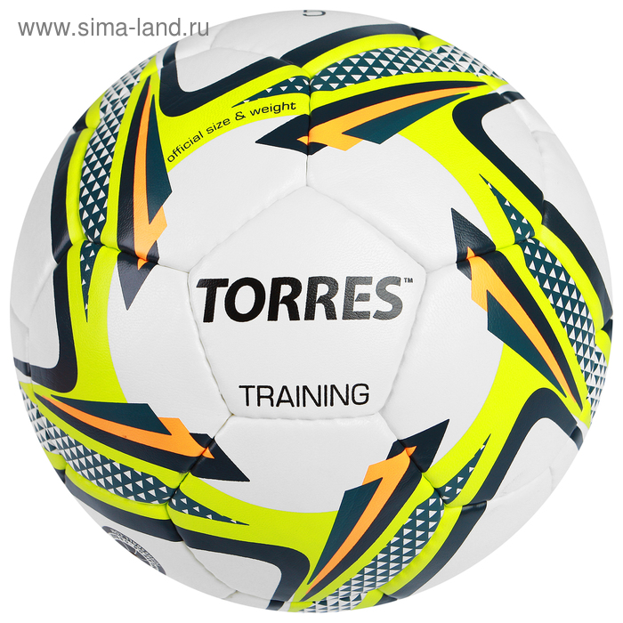 фото Мяч футбольный torres training, f30055, размер 5, pu, ручная сшивка