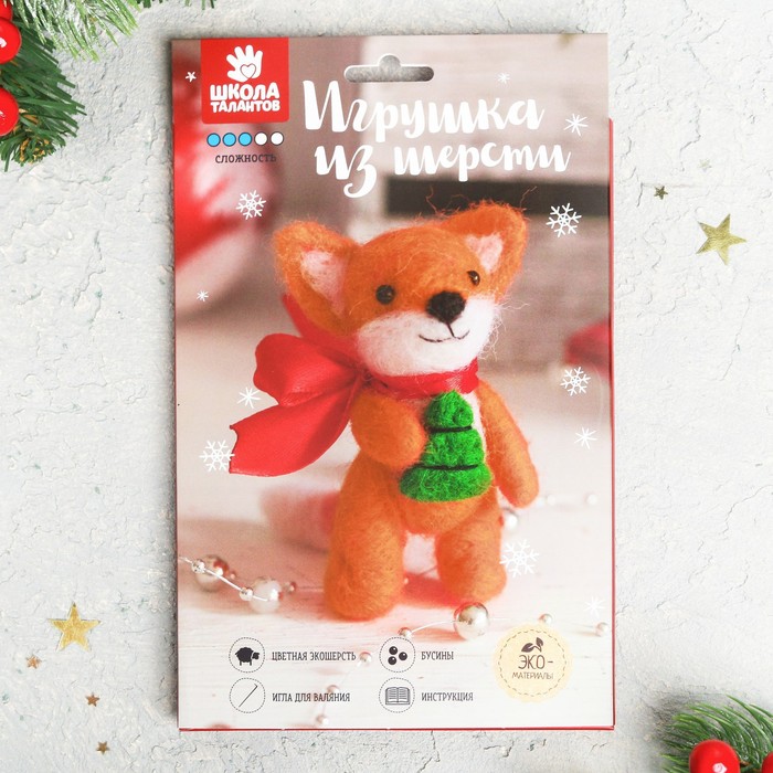 Набор для творчества. Игрушка из шерсти «Лис с ёлочкой»
Набор для творчества. Игрушка из шерсти «Лис с ёлочкой»