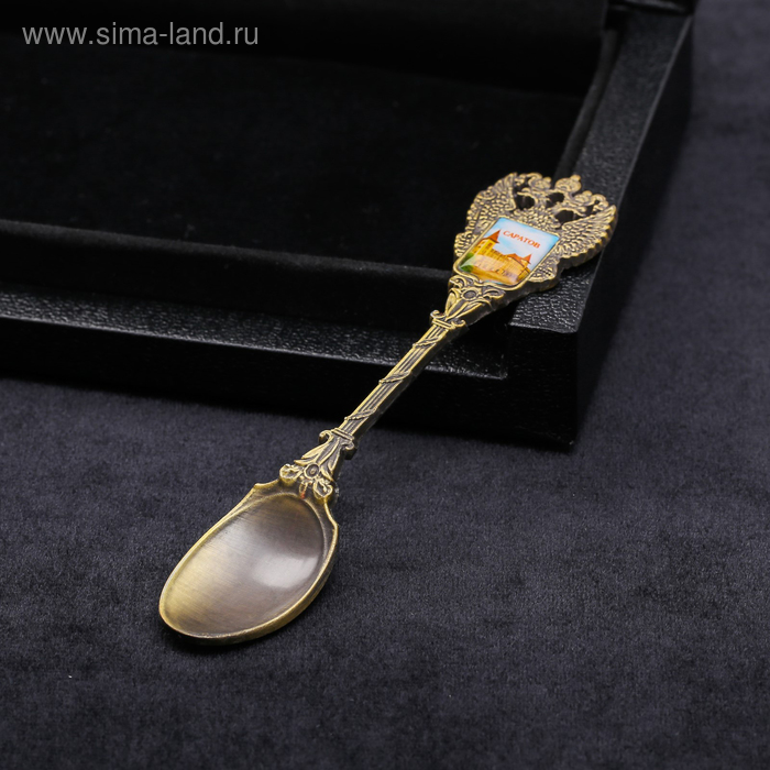 фото Ложка в форме герба «саратов. консерватория»