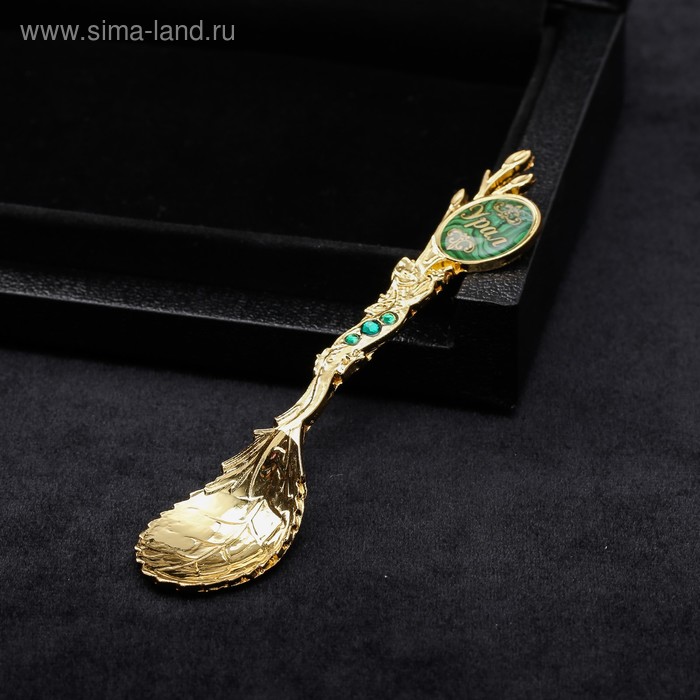 фото Ложка в уральской форме «урал. малахит»
