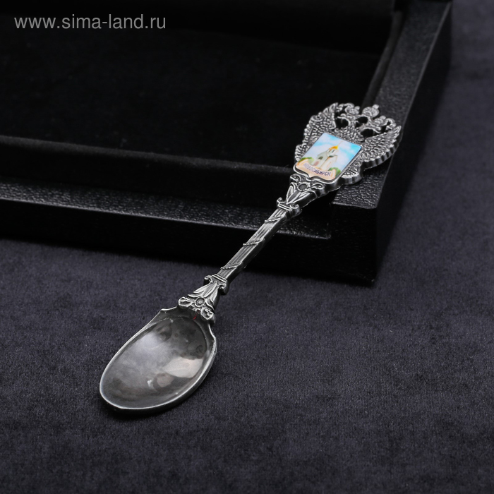 фото Ложка в форме герба «новосибирск. часовня»