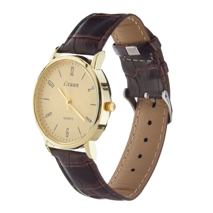 фото Часы наручные кварцевые мужские "kx - классика", d-3.8 см, микс