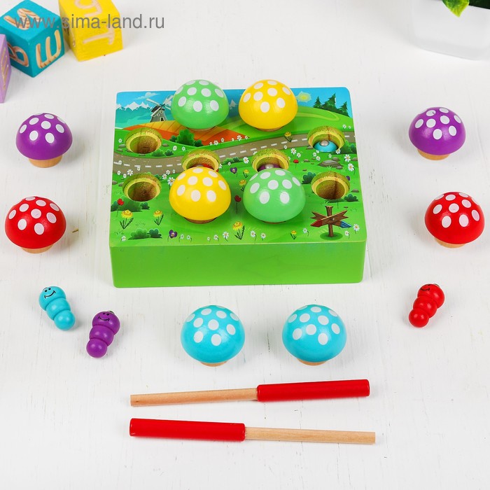 Игрушка развивающая рыбалка "Червячки под грибочками" 8×19×16.5 см
Игрушка развивающая рыбалка "Червячки под грибочками" 8×19×16.5 см