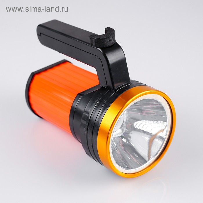 фото Фонарь переносной аккумуляторный, 1 led, 3w, 3 режима, от сети, 14х12х8 см