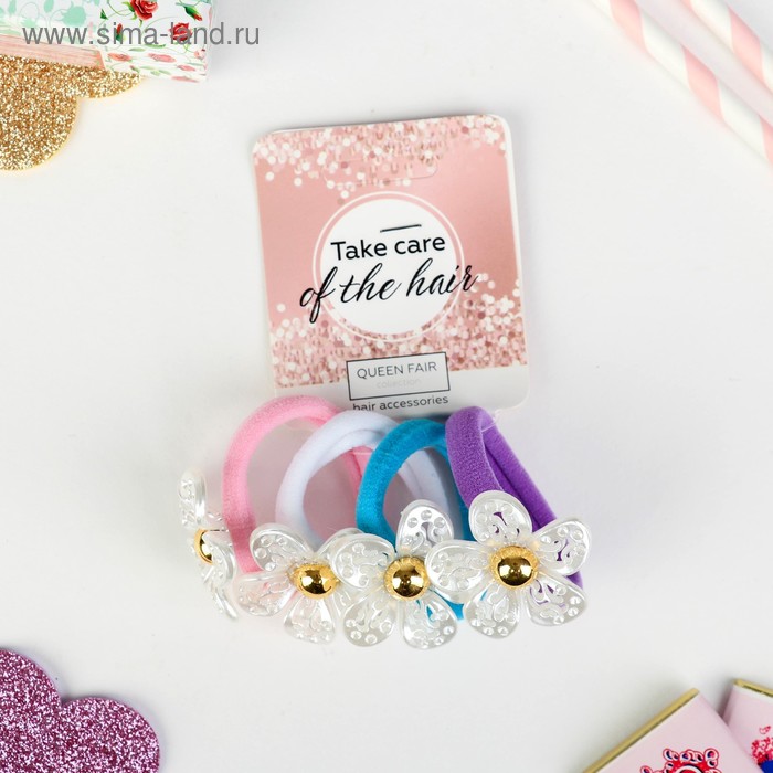 Резинка для волос "Беляночка" (набор 4 шт) ромашка резная, микс
Резинка для волос "Беляночка" (набор 4 шт) ромашка резная, микс