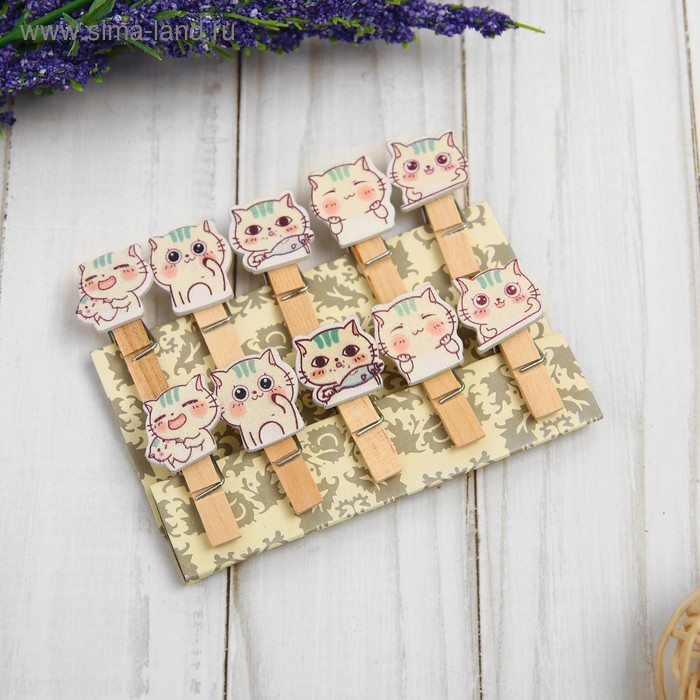 Набор декоративных прищепок «Котята» набор 10 шт.
Набор декоративных прищепок «Котята» набор 10 шт.