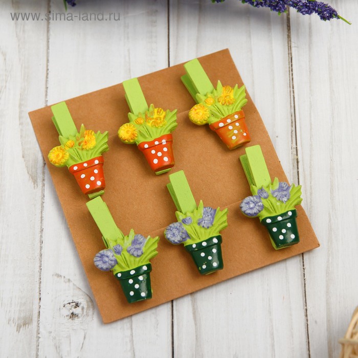 Набор декоративных прищепок «Цветочки» набор 6 шт.
Набор декоративных прищепок «Цветочки» набор 6 шт.