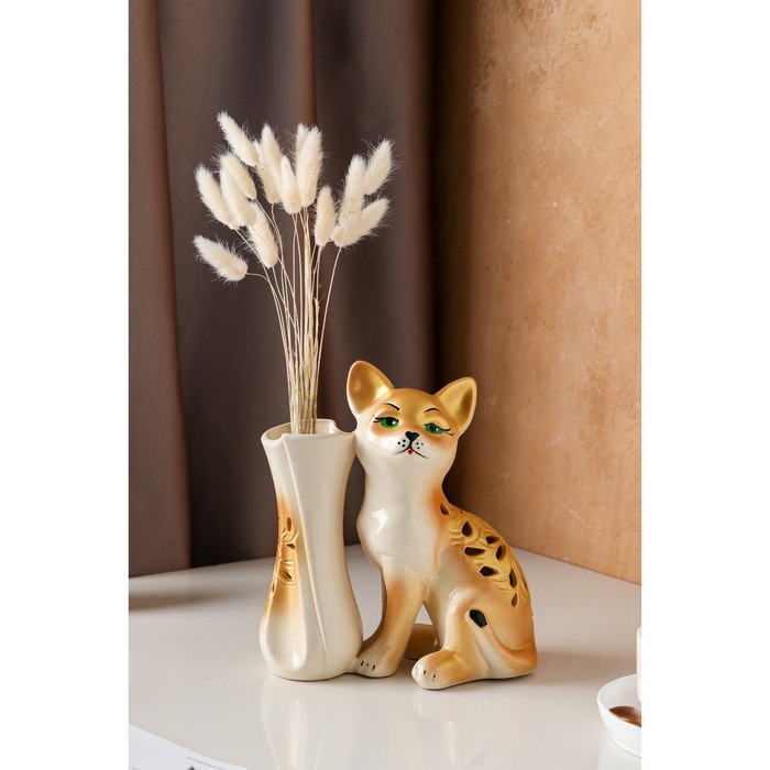 Ваза керамическая "Кот", настольная, сквозная резка, 24 см, микс
Ваза керамическая "Кот", настольная, сквозная резка, 24 см, микс