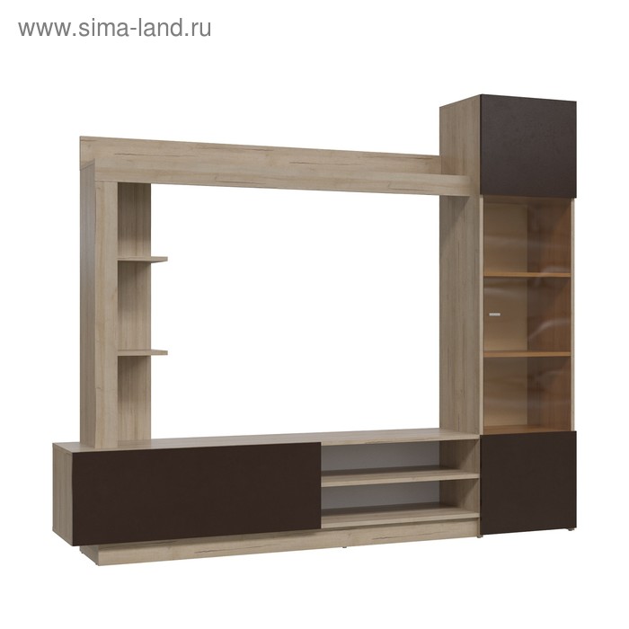 Стенка БРУНО 2040х350х1740 Дуб ривьера/Арабика
Стенка БРУНО 2040х350х1740 Дуб ривьера/Арабика