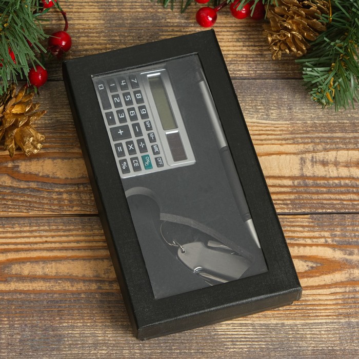 Набор подарочный 3в1 (ручка, калькулятор, нож 4в1)
Набор подарочный 3в1 (ручка, калькулятор, нож 4в1)