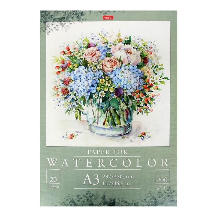 Папка для акварели А3, 20 листов «Цветочных красок акварель», тиснение, блок 200 г/м²
Папка для акварели А3, 20 листов «Цветочных красок акварель», тиснение, блок 200 г/м²