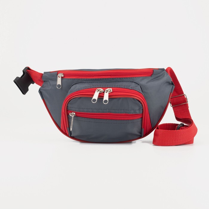 Сумка поясная, отдел на молнии, 3 наружных кармана, цвет серый
Сумка поясная, отдел на молнии, 3 наружных кармана, цвет серый