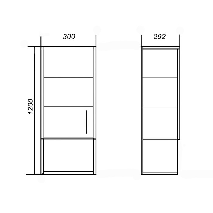 фото Пенал прованс 300 29,2 см х 30 см х 120 см logro