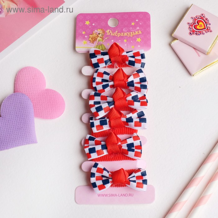 Резинка для волос "Бантик" (набор 6 шт) клетка
Резинка для волос "Бантик" (набор 6 шт) клетка