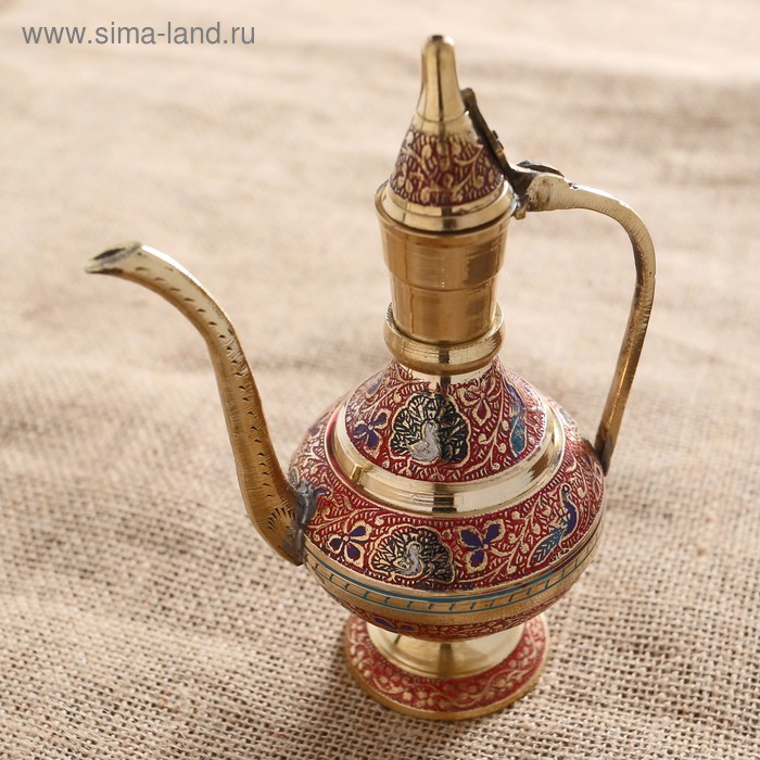 фото Чайник "узоры" латунь 13х7,5х16 см