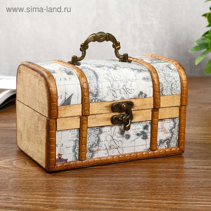 Шкатулка дерево состаренная "Карта мореплавателя" сундучок коричневое 11,5х17,5х11,5 см
Шкатулка дерево состаренная "Карта мореплавателя" сундучок коричневое 11,5х17,5х11,5 см