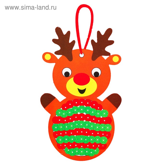 Набор для творчества - создай ёлочное украшение «Олень с пайетками»
Набор для творчества - создай ёлочное украшение «Олень с пайетками»