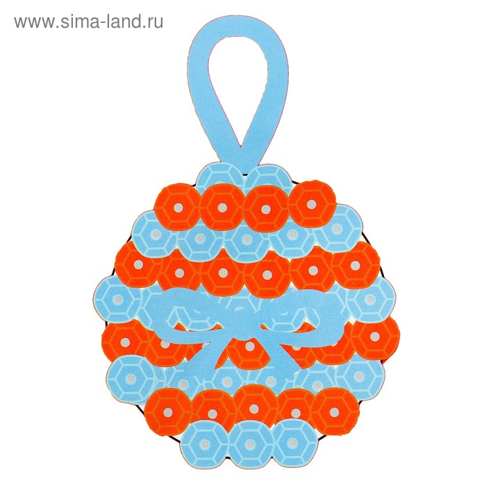 Набор для творчества - создай ёлочное украшение "Шар с пайеткками", цвет красно-голубой
Набор для творчества - создай ёлочное украшение "Шар с пайеткками", цвет красно-голубой