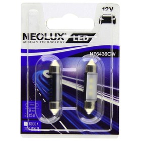 Лампа светодиодная Neolux C5W 12V-LED 0,5W (SV8,5-35/11) 6000K, набор 2 шт, NF6436CW-02B
Лампа светодиодная Neolux C5W 12V-LED 0,5W (SV8,5-35/11) 6000K, набор 2 шт, NF6436CW-02B