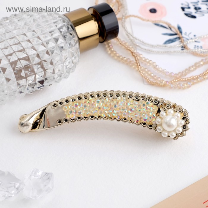 Банан для волос "Тайна морей" 10,5 см цветок, бисер, золото
Банан для волос "Тайна морей" 10,5 см цветок, бисер, золото