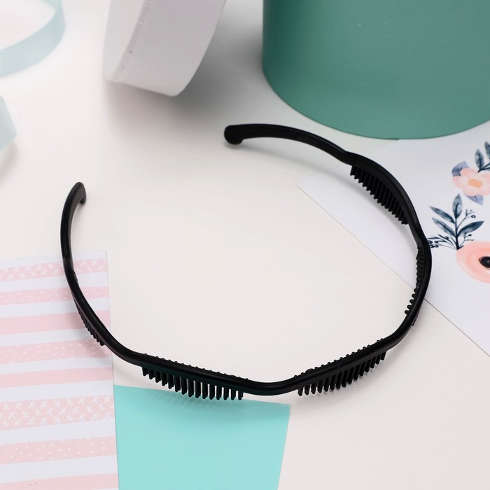 Ободок для волос "Гребень" 1,2 см, чёрный
Ободок для волос "Гребень" 1,2 см, чёрный