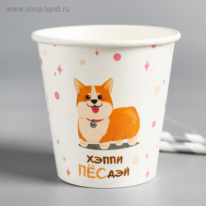 Стакан бумажный «Счастливый корги», набор 6 шт., 250 мл
Стакан бумажный «Счастливый корги», набор 6 шт., 250 мл