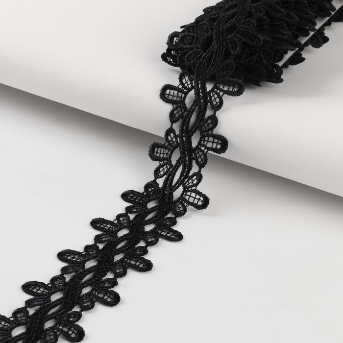 Кружево гипюровое, 45 мм × 6,8 ± 0,5 м, цвет чёрный
Кружево гипюровое, 45 мм × 6,8 ± 0,5 м, цвет чёрный