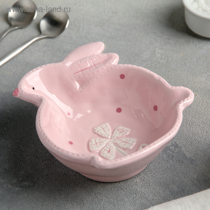 Салатник "Пасхальный кролик", 14×13 см, цвет розовый
Салатник "Пасхальный кролик", 14×13 см, цвет розовый