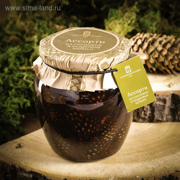 Варенье ассорти из кедровых и сосновых шишек, 620 г
Варенье ассорти из кедровых и сосновых шишек, 620 г