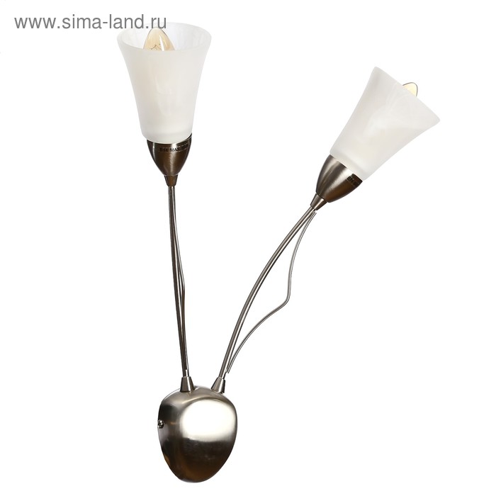 Бра 10634522 2хE14 60W хром матовый 10х27,5х14,5 см 
Бра 10634522 2хE14 60W хром матовый 10х27,5х14,5 см