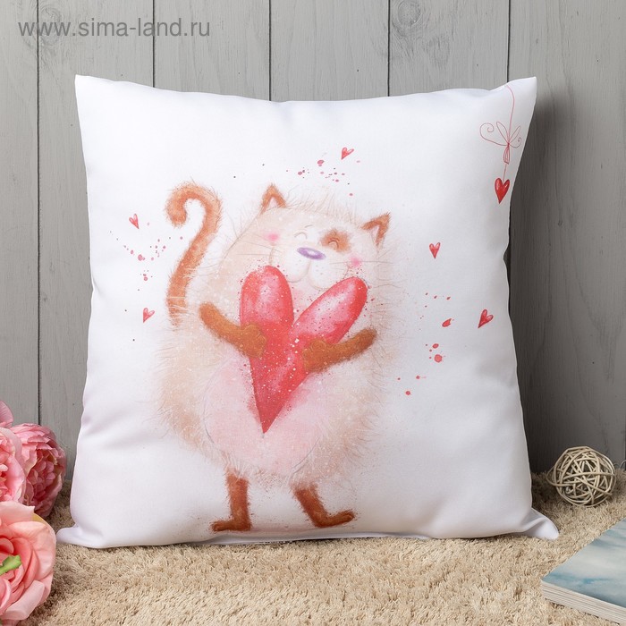 Подушка декоративная «Твой котик», 40х40 см, габардин 
Подушка декоративная «Твой котик», 40х40 см, габардин