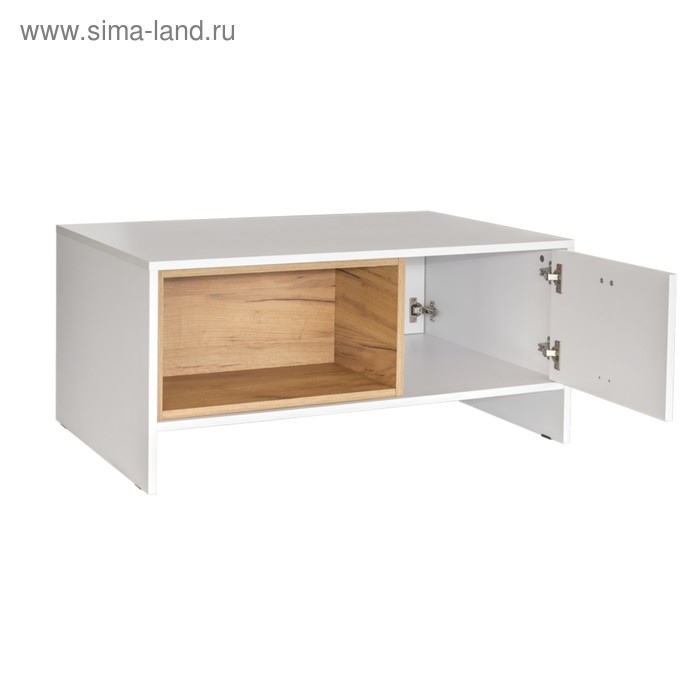 фото Стол журнальный бэль 03.235, 930х600х432, белый премиум/дуб золотой крафт моби