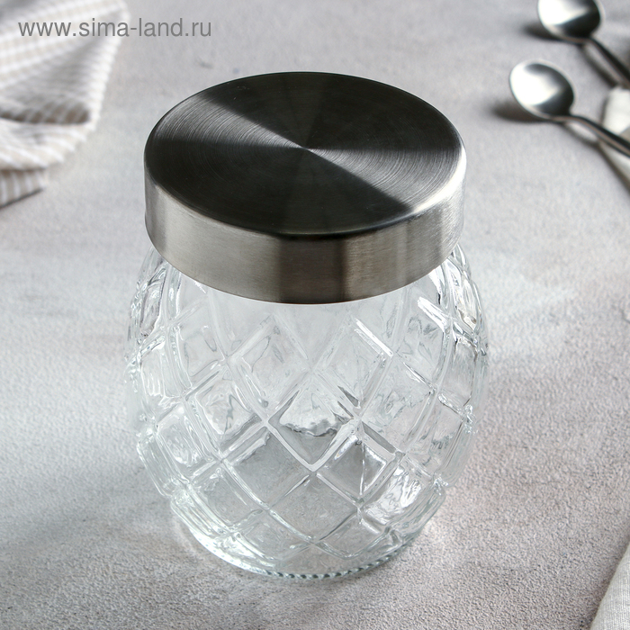 Банка для сыпучих продуктов «Ананас», 700 мл, 12×13 см 
Банка для сыпучих продуктов «Ананас», 700 мл, 12×13 см