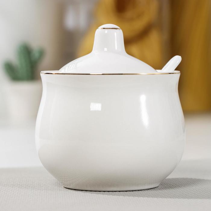 фото Сахарница с ложкой «бланш», 8,3×9,5 см