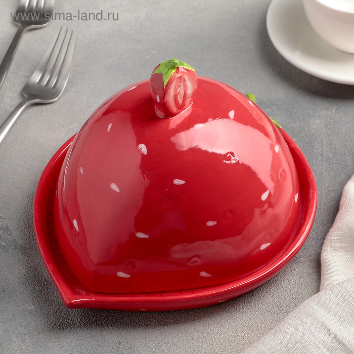 Блюдо с крышкой «Клубника», 21×17 см
Блюдо с крышкой «Клубника», 21×17 см