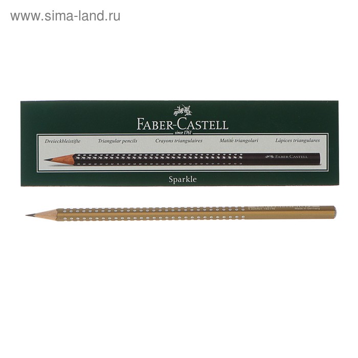 Карандаш чернографитный Faber-Castell Sparkle pearl gold B, трёхгранный, с массажными шашечками, золотой
Карандаш чернографитный Faber-Castell Sparkle pearl gold B, трёхгранный, с массажными шашечками, золотой