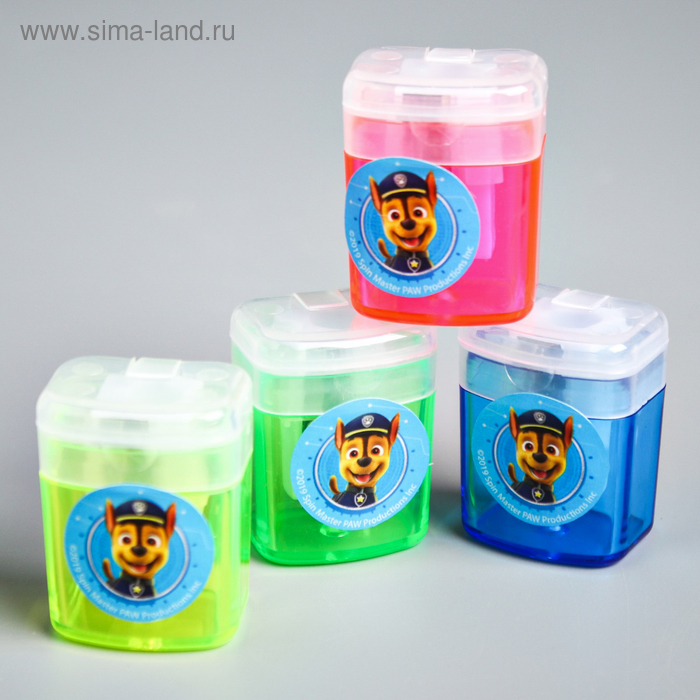 Точилка пластиковая «Гончик», с контейнером, МИКС, PAW PATROL 
Точилка пластиковая «Гончик», с контейнером, МИКС, PAW PATROL